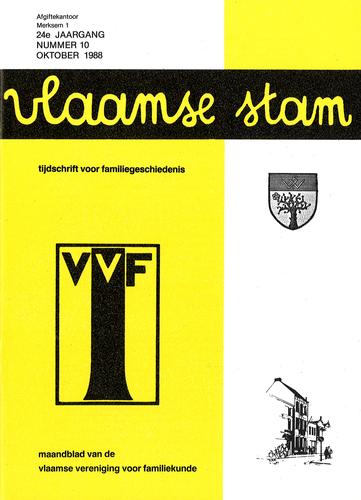Kaft van Vlaamse Stam 1988-10