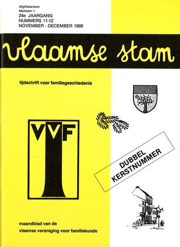 Kaft van Vlaamse Stam 1988-11-12