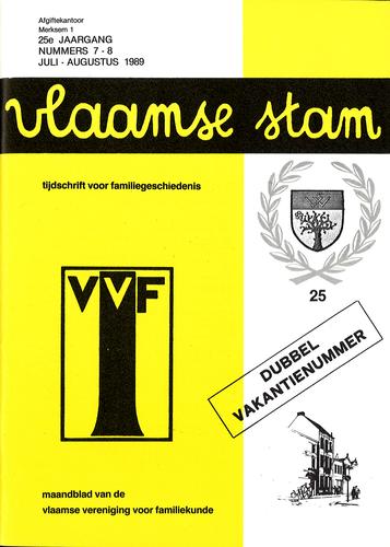 Kaft van Vlaamse Stam 1989-07-08