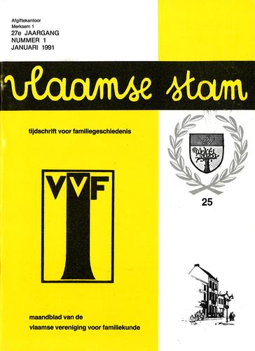 Kaft van Vlaamse Stam 1991-01