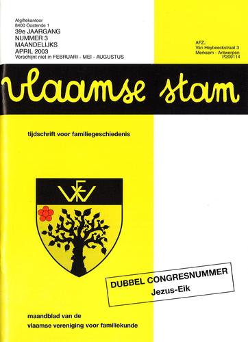 Kaft van Vlaamse Stam 2003-03