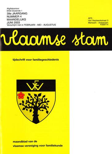 Kaft van Vlaamse Stam 2003-04