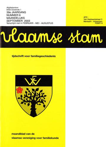 Kaft van Vlaamse Stam 2003-06