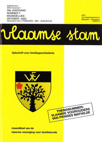 Kaft van Vlaamse Stam 2003-07