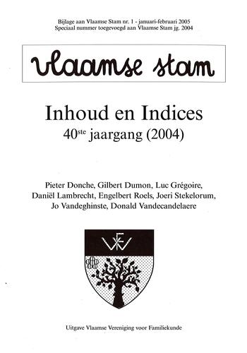 Kaft van Vlaamse Stam 2004