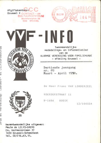 Kaft van VVF-Info 089
