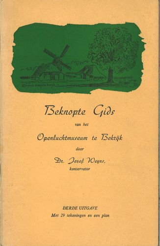 Kaft van Beknopte Gids van het Openluchtmuseum te Bokrijk