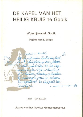 Kaft van De Kapel van het heilig kruis te Gooik