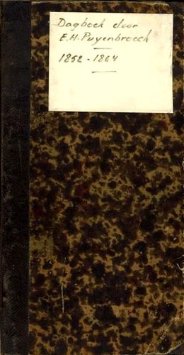 Kaft van Dagboek EH Puyenbroeck 1852-1864